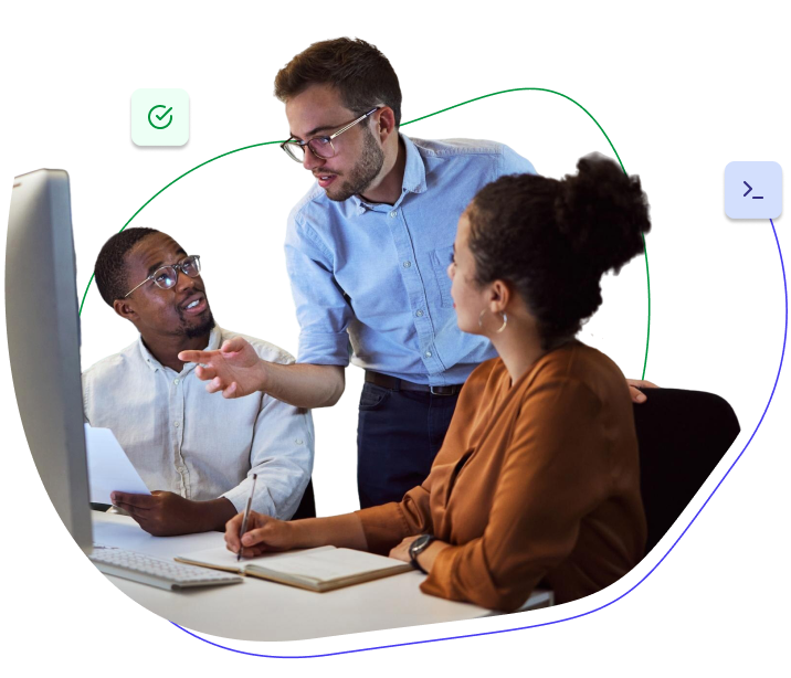 Equipe de desenvolvedores e auditores